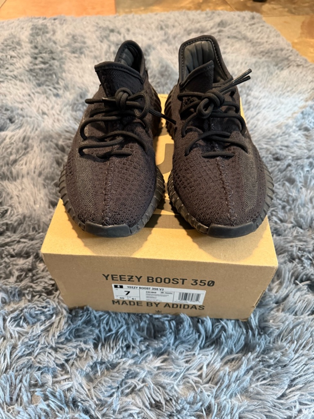 Adidas Men’s Black Yeezy Boost 350 Style Sneakers